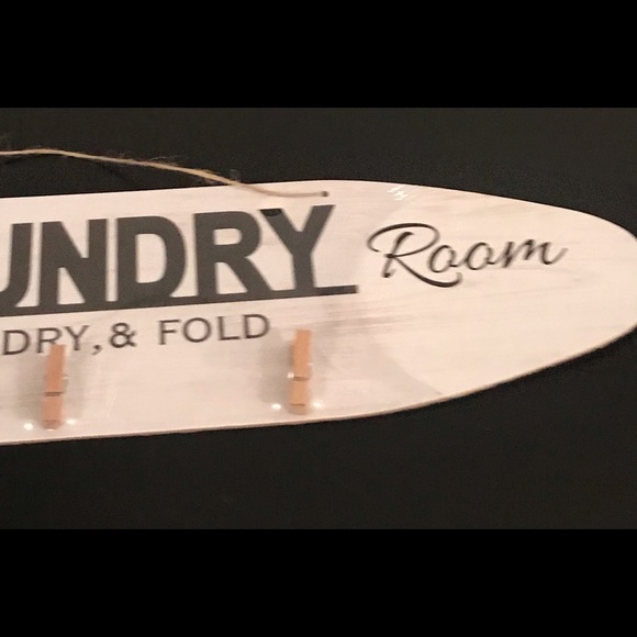 Laundry Room Decor Wall Plaque Iron Board 3 Clips - Picture 6 of 10